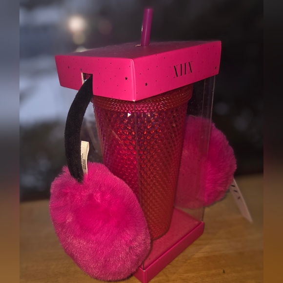 XIIX Adorable Faux Fur Earmuffs and Tumbler Set - Picture 5 of 7